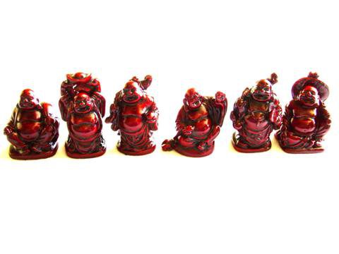6 Figurines Bouddha Maitreya