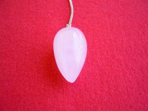 Pendule Goutte En Quartz Rose