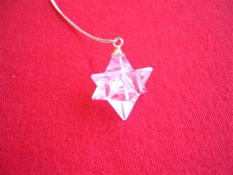 Pendule Merkaba Cristal De Roche