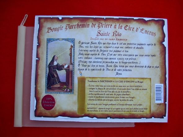 Parchemin De Cire Sainte Rita