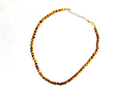 Collier Oeil de Tigre à Facettes